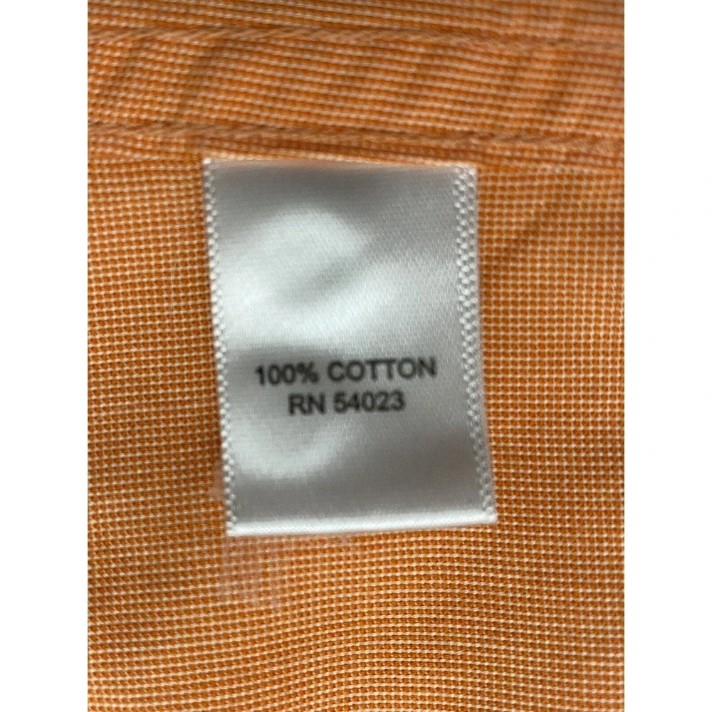 Banana Republic Soft Wash Slim Fit Mens Shirt Size M Orange Long Sleeve Pocket